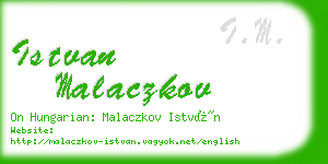 istvan malaczkov business card